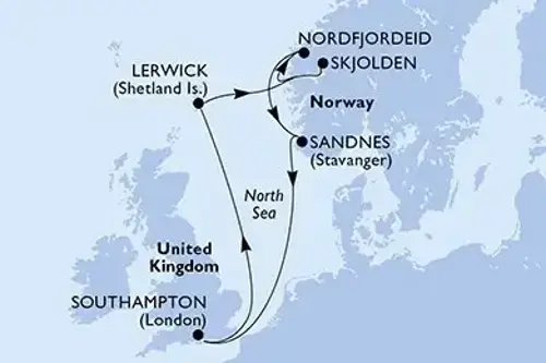 Маршрут круиза