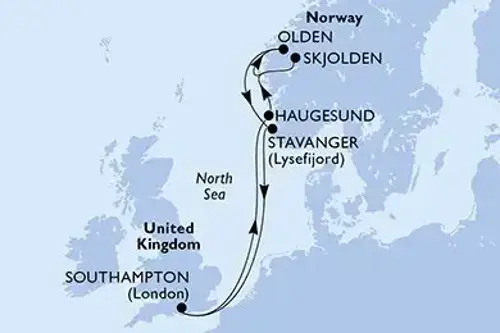 Маршрут круиза