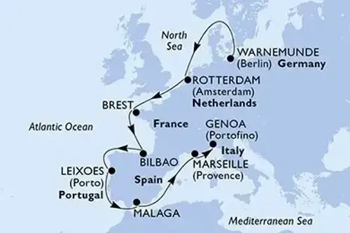 Маршрут круиза