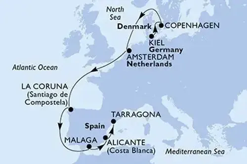 Маршрут круиза