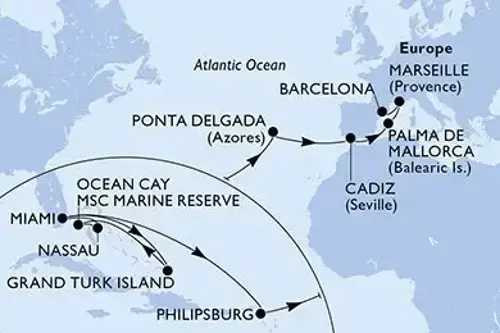 Маршрут круиза