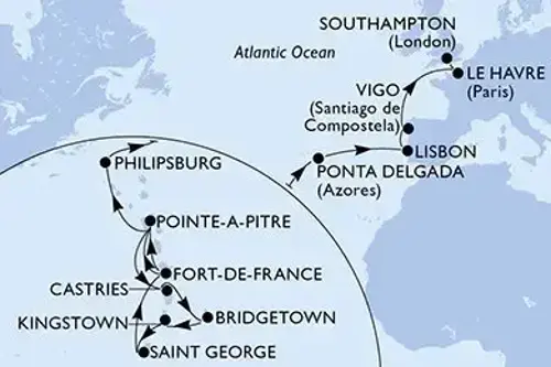 Маршрут круиза