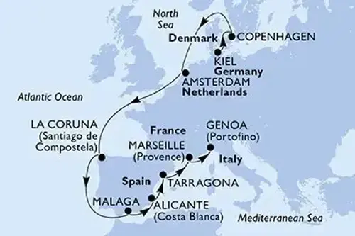 Маршрут круиза