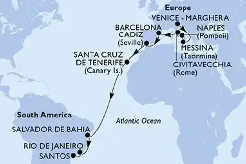 Маршрут круиза