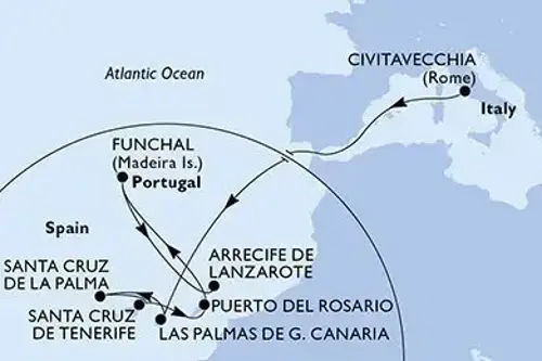 Маршрут круиза