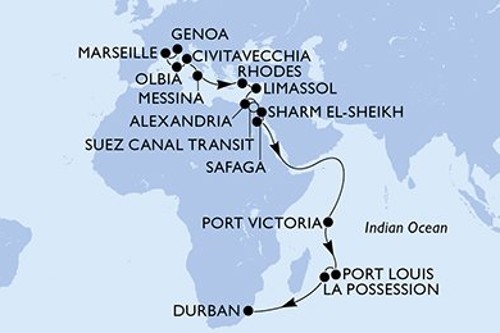 Маршрут круиза