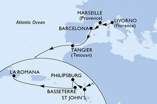 Cruise itinerary