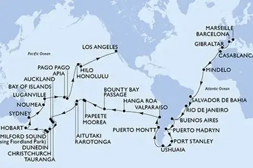 Cruise itinerary