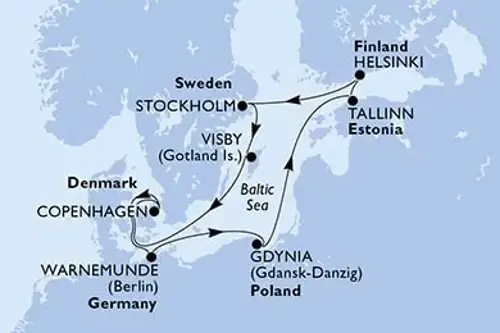 Cruise itinerary