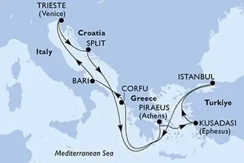 Cruise itinerary