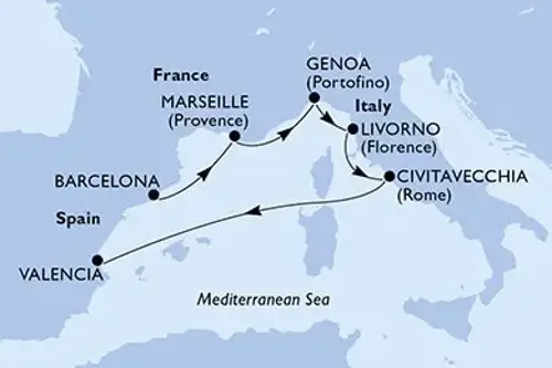 Cruise itinerary