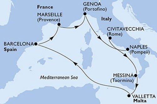 Cruise itinerary