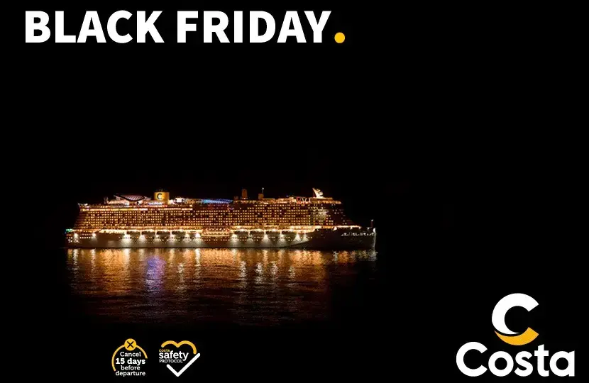 COSTA CRUISES: Акция "ЧЕРНАЯ ПЯТНИЦА" с 18.11.21 по 05.12.21